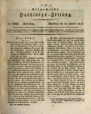 Allgemeine Handlungs-Zeitung Dienstag 30. Januar 1816