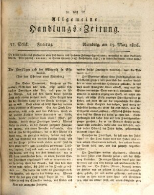 Allgemeine Handlungs-Zeitung Freitag 15. März 1816