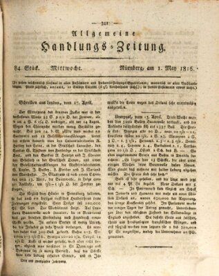 Allgemeine Handlungs-Zeitung Mittwoch 1. Mai 1816