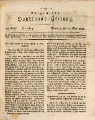 Allgemeine Handlungs-Zeitung Dienstag 21. Mai 1816