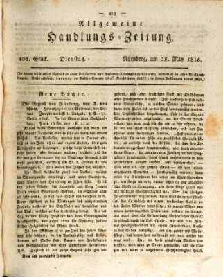 Allgemeine Handlungs-Zeitung Dienstag 28. Mai 1816