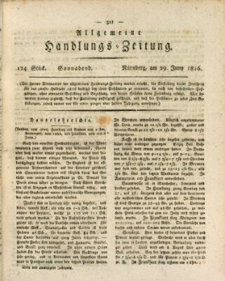 Allgemeine Handlungs-Zeitung Samstag 29. Juni 1816