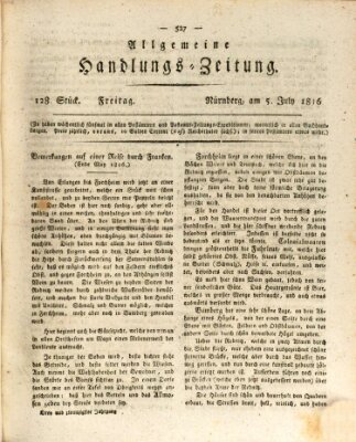 Allgemeine Handlungs-Zeitung Freitag 5. Juli 1816