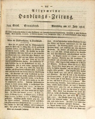 Allgemeine Handlungs-Zeitung Samstag 27. Juli 1816