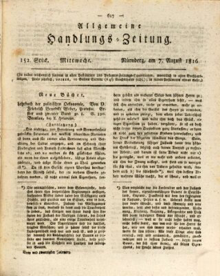 Allgemeine Handlungs-Zeitung Mittwoch 7. August 1816