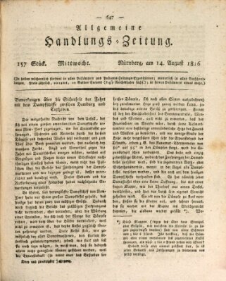 Allgemeine Handlungs-Zeitung Mittwoch 14. August 1816