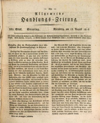 Allgemeine Handlungs-Zeitung Sonntag 18. August 1816