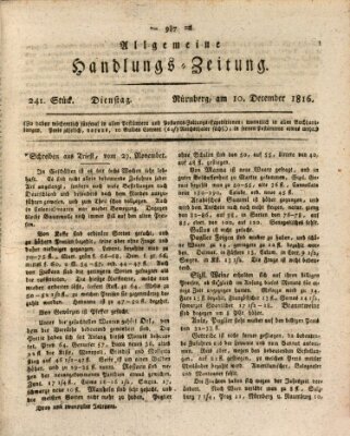 Allgemeine Handlungs-Zeitung Dienstag 10. Dezember 1816