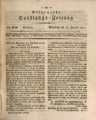 Allgemeine Handlungs-Zeitung Freitag 31. Januar 1817