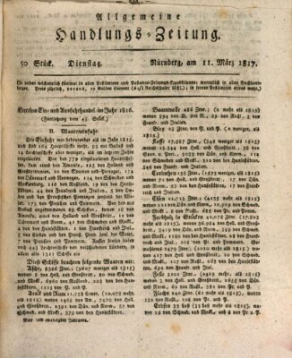 Allgemeine Handlungs-Zeitung Dienstag 11. März 1817