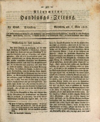 Allgemeine Handlungs-Zeitung Dienstag 6. Mai 1817