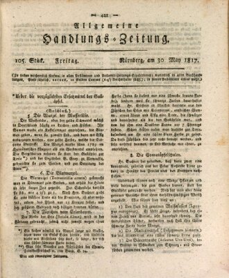 Allgemeine Handlungs-Zeitung Freitag 30. Mai 1817