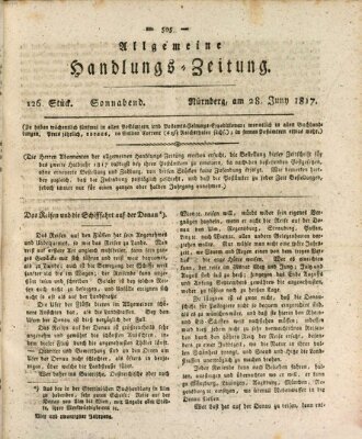 Allgemeine Handlungs-Zeitung Samstag 28. Juni 1817