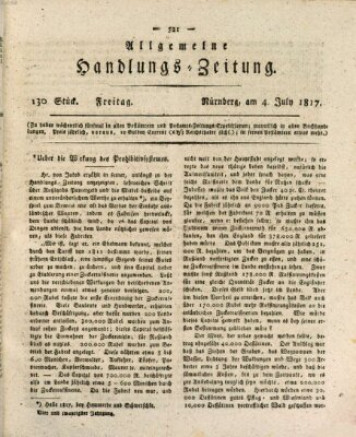 Allgemeine Handlungs-Zeitung Freitag 4. Juli 1817