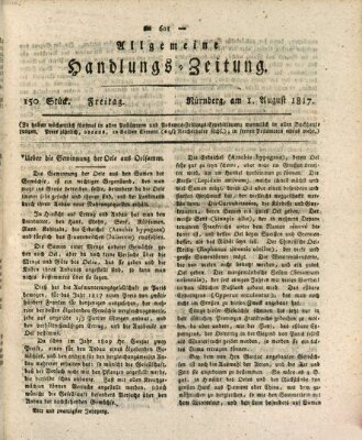 Allgemeine Handlungs-Zeitung Freitag 1. August 1817