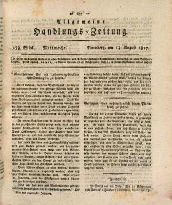 Allgemeine Handlungs-Zeitung Mittwoch 13. August 1817