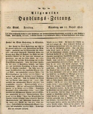 Allgemeine Handlungs-Zeitung Freitag 15. August 1817