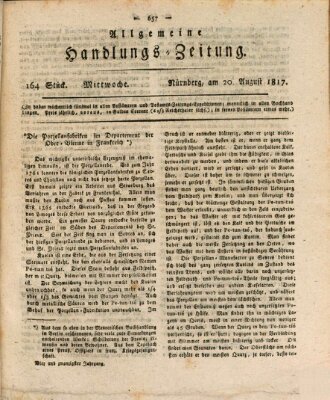 Allgemeine Handlungs-Zeitung Mittwoch 20. August 1817