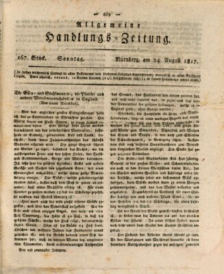 Allgemeine Handlungs-Zeitung Sonntag 24. August 1817