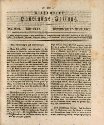 Allgemeine Handlungs-Zeitung Mittwoch 27. August 1817