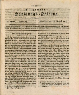 Allgemeine Handlungs-Zeitung Freitag 29. August 1817