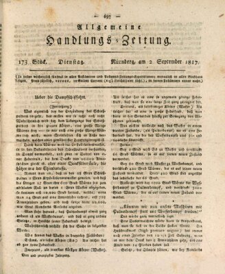 Allgemeine Handlungs-Zeitung Dienstag 2. September 1817