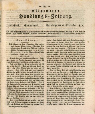 Allgemeine Handlungs-Zeitung Samstag 6. September 1817