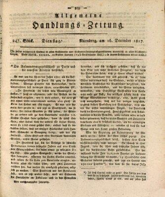 Allgemeine Handlungs-Zeitung Dienstag 16. Dezember 1817