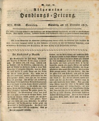 Allgemeine Handlungs-Zeitung Sonntag 28. Dezember 1817