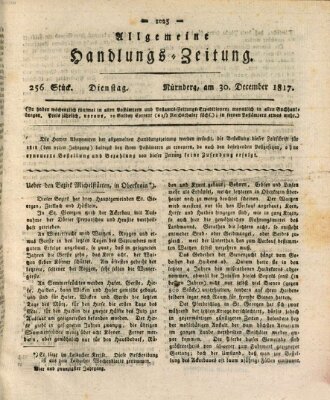 Allgemeine Handlungs-Zeitung Dienstag 30. Dezember 1817