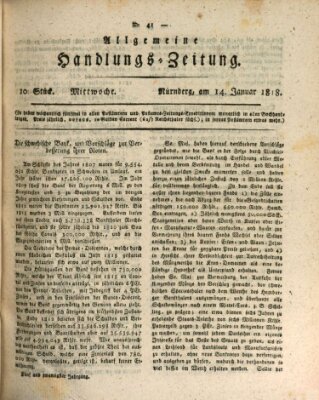 Allgemeine Handlungs-Zeitung Mittwoch 14. Januar 1818