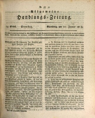 Allgemeine Handlungs-Zeitung Dienstag 20. Januar 1818