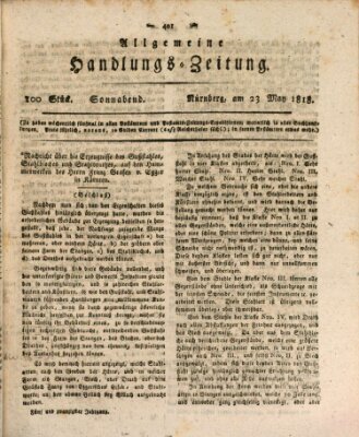 Allgemeine Handlungs-Zeitung Samstag 23. Mai 1818