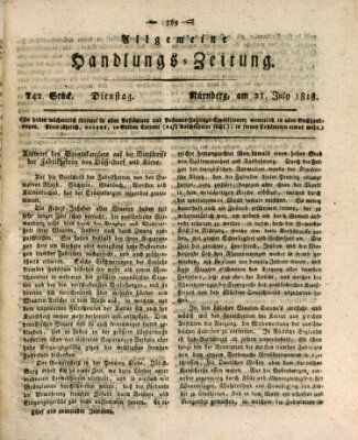 Allgemeine Handlungs-Zeitung Dienstag 21. Juli 1818