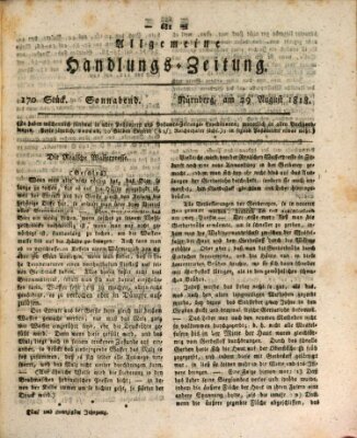 Allgemeine Handlungs-Zeitung Samstag 29. August 1818