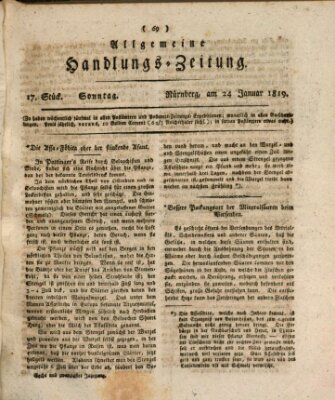 Allgemeine Handlungs-Zeitung Sonntag 24. Januar 1819