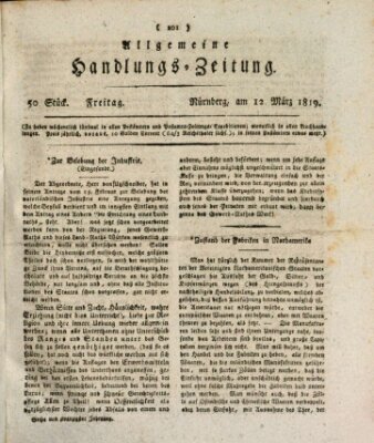 Allgemeine Handlungs-Zeitung Freitag 12. März 1819