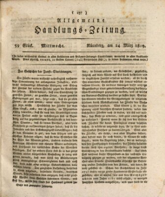 Allgemeine Handlungs-Zeitung Mittwoch 24. März 1819