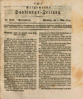 Allgemeine Handlungs-Zeitung Samstag 1. Mai 1819