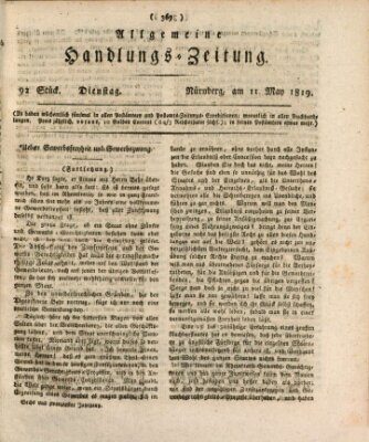 Allgemeine Handlungs-Zeitung Dienstag 11. Mai 1819