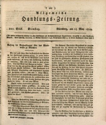 Allgemeine Handlungs-Zeitung Dienstag 25. Mai 1819