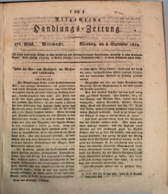 Allgemeine Handlungs-Zeitung Mittwoch 8. September 1819