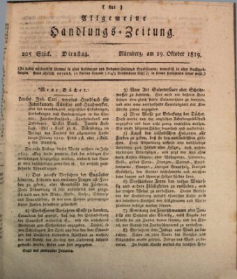 Allgemeine Handlungs-Zeitung Dienstag 19. Oktober 1819