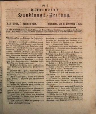 Allgemeine Handlungs-Zeitung Mittwoch 8. Dezember 1819