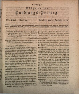 Allgemeine Handlungs-Zeitung Freitag 24. Dezember 1819