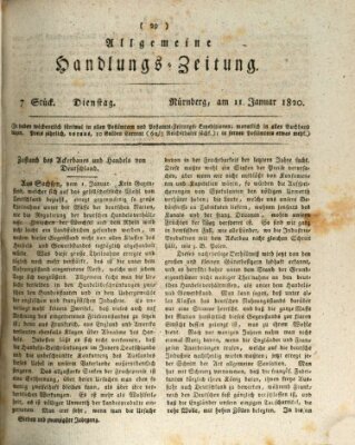 Allgemeine Handlungs-Zeitung Dienstag 11. Januar 1820