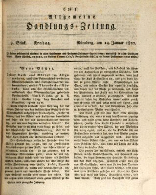 Allgemeine Handlungs-Zeitung Freitag 14. Januar 1820