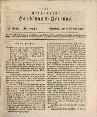 Allgemeine Handlungs-Zeitung Mittwoch 9. Februar 1820