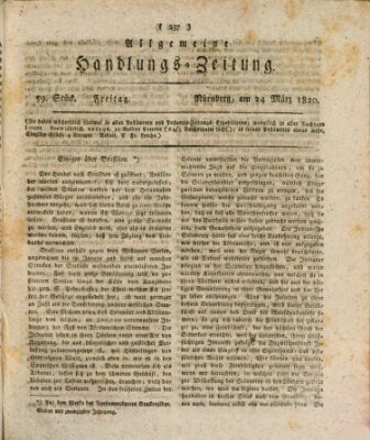 Allgemeine Handlungs-Zeitung Freitag 24. März 1820