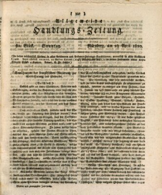 Allgemeine Handlungs-Zeitung Sonntag 23. April 1820